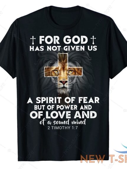 for god has not given spirit of fear christian quote t shirt bible religion tee 0.jpg