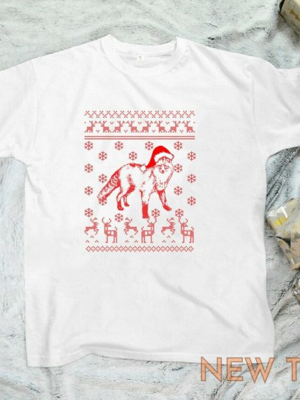 fox christmas t shirt funny christmas vacation animal lovers gift xmas tee shirt 0.jpg