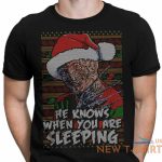 freddy krueger he knows when you are sleeping christmas tshirt men 1.jpg