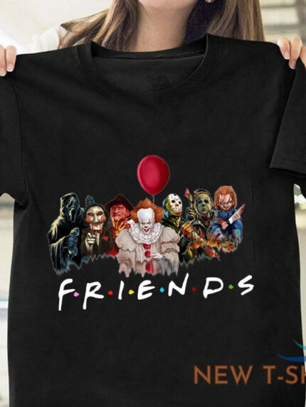 friends halloween horror on scooby doo freddy krueger jason michael myers tshirt 0.jpg