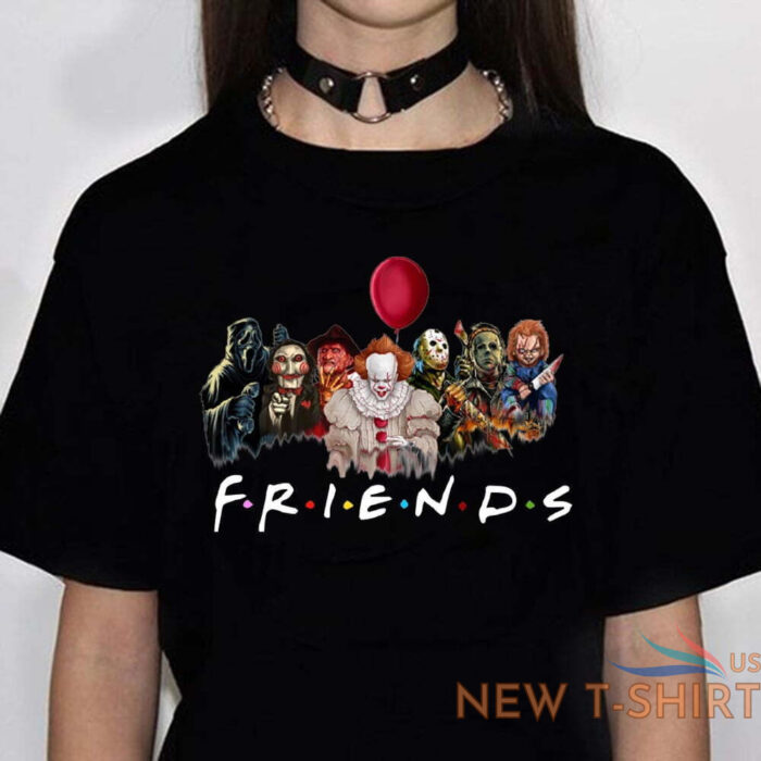 friends halloween horror on scooby doo freddy krueger jason michael myers tshirt 4.jpg