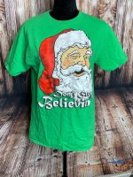 fruit of the loom christmas t shirt santa claus don t stop believin tee size m 0.jpg