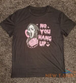 fun halloween t shirt ghostface no you hang up black w pink women medium 0.jpg