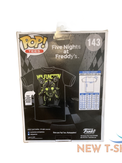 funko pop tees 143 nightmare foxy five nights at freddys t shirt pick size 1.png