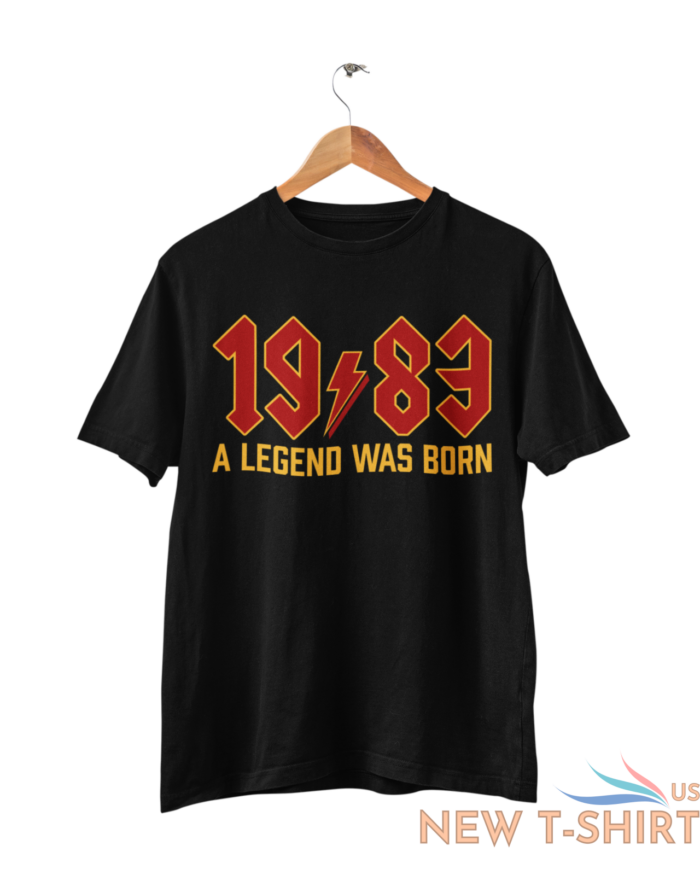 funny 40th birthday in 2023 t shirt 1983 a legend was born rock font gift idea 0.png