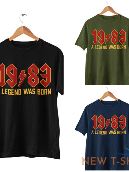 funny 40th birthday in 2023 t shirt 1983 a legend was born rock font gift idea 1.jpg
