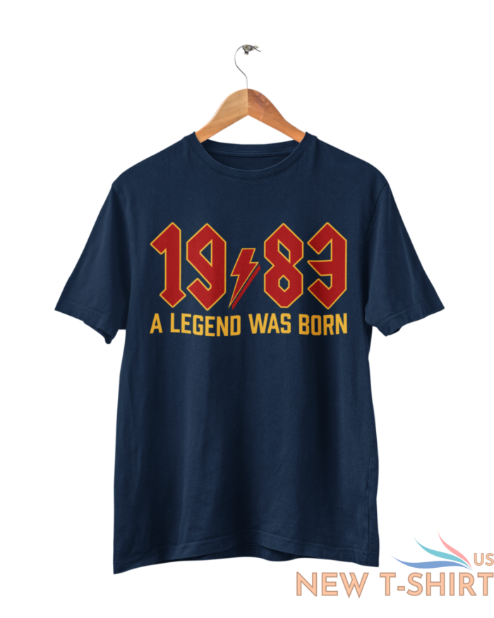 funny 40th birthday in 2023 t shirt 1983 a legend was born rock font gift idea 3.png