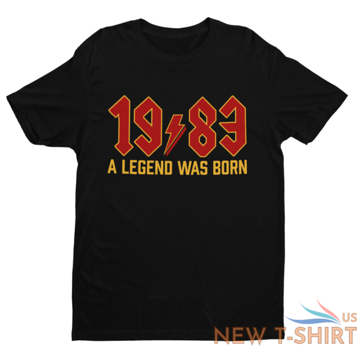 funny 40th birthday in 2023 t shirt 1983 a legend was born rock font gift idea 8.png