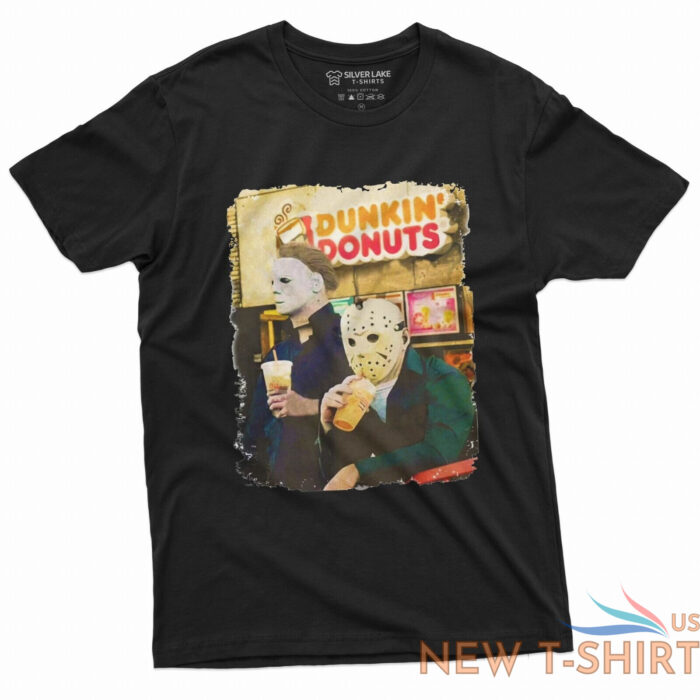 funny halloween tee jason and michael shirt michael myers jason voorhees t shirt 0.jpg