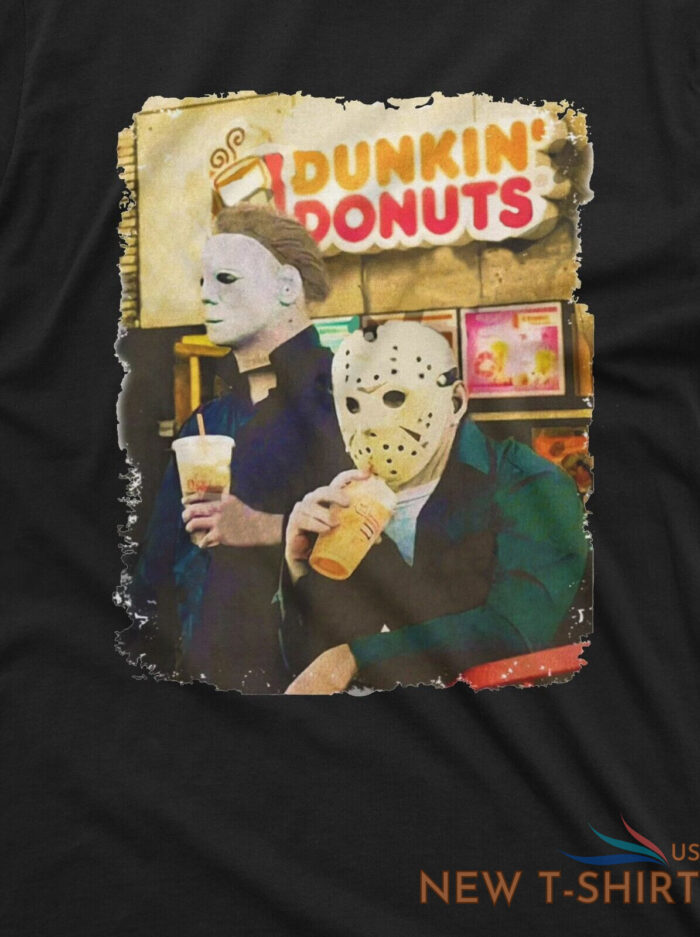 funny halloween tee jason and michael shirt michael myers jason voorhees t shirt 1.jpg