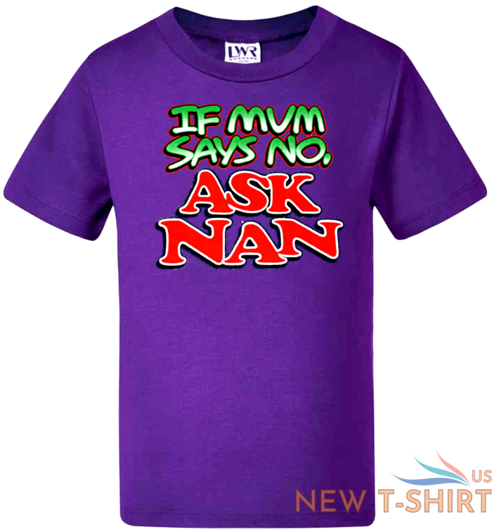 funny kids t shirts baby boys girls novelty tee tops shirts mum says no ask nan 8.png