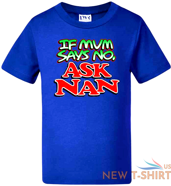 funny kids t shirts baby boys girls novelty tee tops shirts mum says no ask nan 9.png