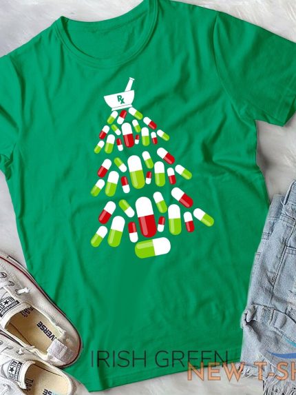 funny pharmacy christmas tree shirts pharmacist christmas unisex t shirt 1.jpg