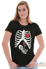 funny pregnant halloween cute skeleton baby womens short sleeve ladies t shirt 2.jpg