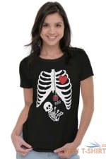 funny pregnant halloween cute skeleton baby womens short sleeve ladies t shirt 3.jpg