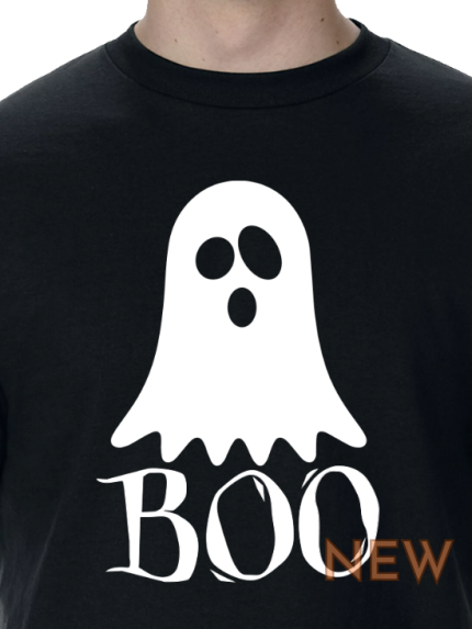 ghost halloween boo t shirt short sleeve graphic tee unisex apparel text logo 0.png