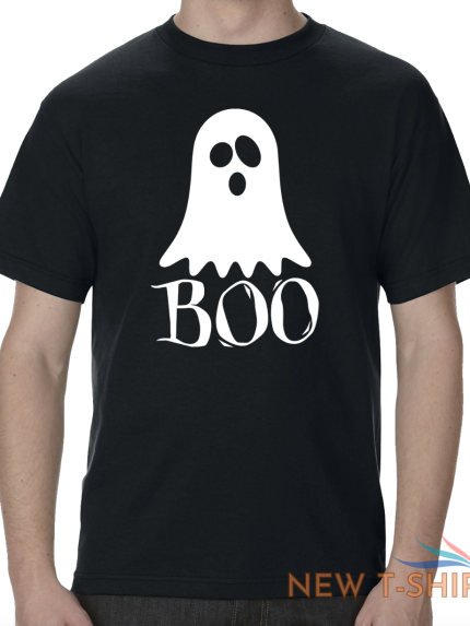 ghost halloween boo t shirt short sleeve graphic tee unisex apparel text logo 1.png