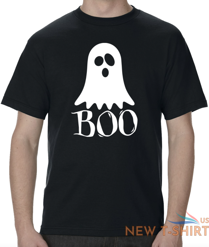 ghost halloween boo t shirt short sleeve graphic tee unisex apparel text logo 1.png