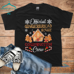 gingerbread house construction crew gingerbread unisex black t shirt 0.png