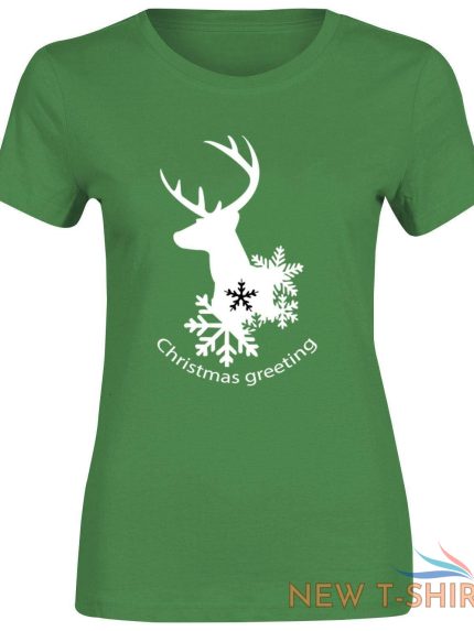 girls deer christmas greeting xmas print t shirt cotton women short sleeve top 0.jpg