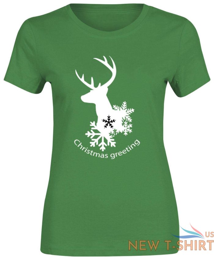 girls deer christmas greeting xmas print t shirt cotton women short sleeve top 0.jpg