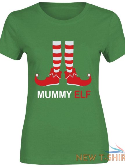 girls mummy elf printed t shirt ladies xmas party short sleeve top cotton tee 0.jpg