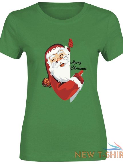 girls santa saying merry christmas print t shirt cotton ladies short sleeve top 0.jpg