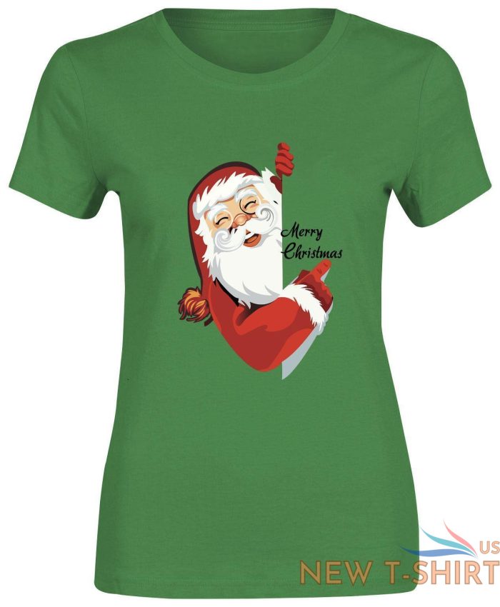 girls santa saying merry christmas print t shirt cotton ladies short sleeve top 0.jpg