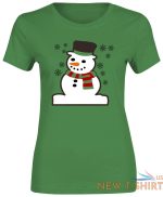 girls snowman print christmas t shirt casual cotton tee women short sleeve top 0.jpg