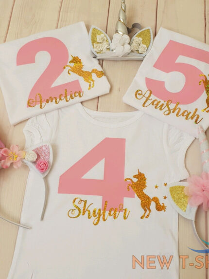 girls unicorn t shirt birthday outfit personalised 2nd 3rd 4th 5th 6th top gift 1.jpg