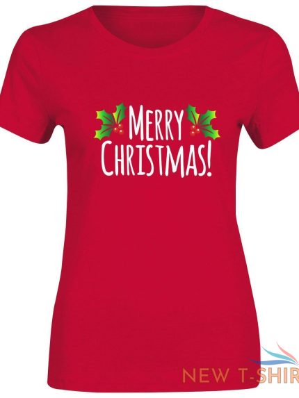 girls women merry christmas leaf print t shirt cotton tee xmas short sleeve top 0.jpg