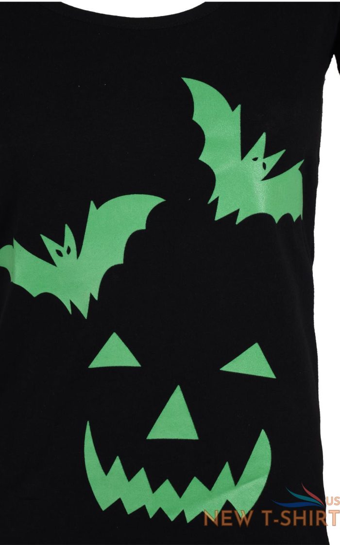 glow in the dark printed t shirts ladies mens costume dracula crew neck top uk 2.jpg