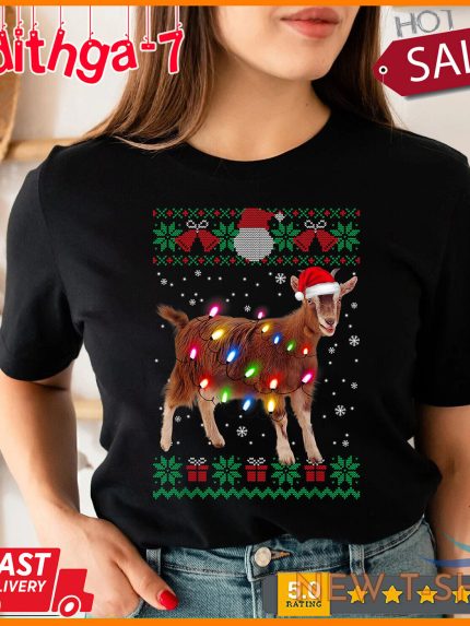 goat christmas sweater goat christmas tree lights t shirt size s 4xl 0.jpg