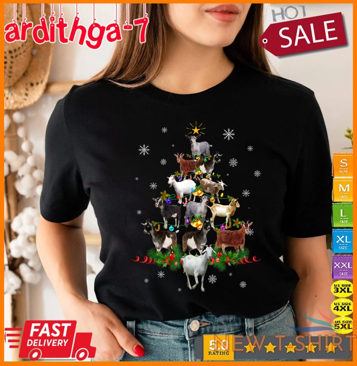 goat christmas tree snow funny goat xmas gift t shirt size s 4xl 1.jpg