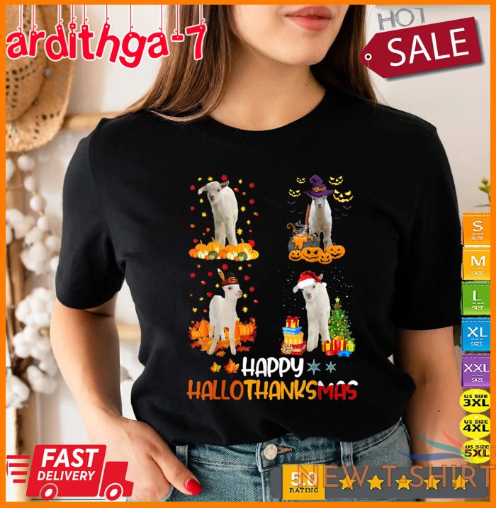 goat halloween happy hallothanksmas thanksgiving christmas t shirt size s 4xl 0.jpg