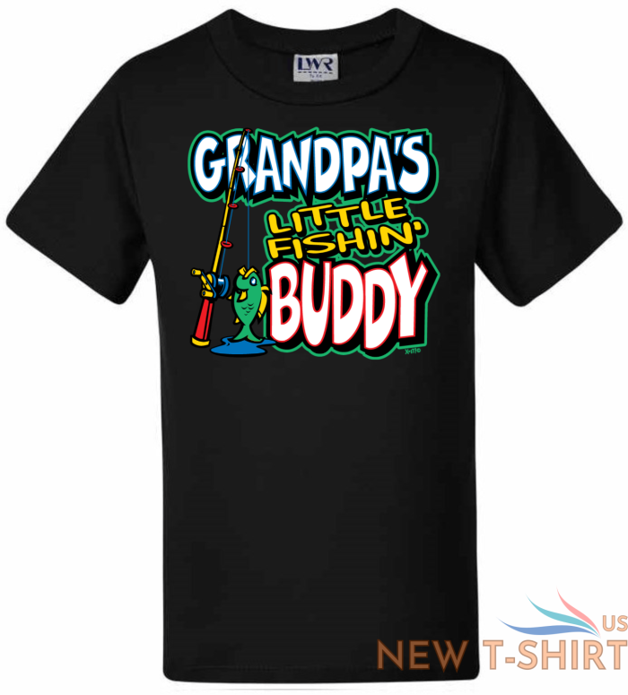 grandpa s little fishing buddy t shirt fishing t shirt novelty tee tops funny 2.png