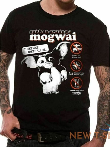 gremlins gizmo t shirt official mogwai care guide instructions tee new s m l xl 0.jpg