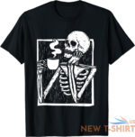 halloween coffee drinking skeleton skull funny gift unisex t shirt 1.jpg