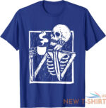 halloween coffee drinking skeleton skull funny gift unisex t shirt 6.jpg