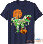 halloween dinosaur trex mummy pumpkin funny gift unisex t shirt 3.jpg