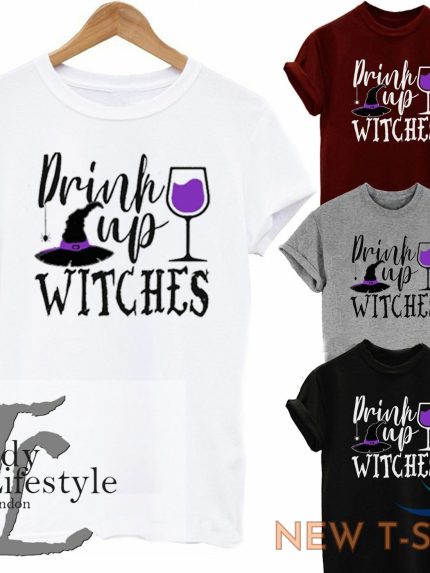 halloween drink up witches ghost funny scary trendy womens kids unisex t shirt 0.jpg