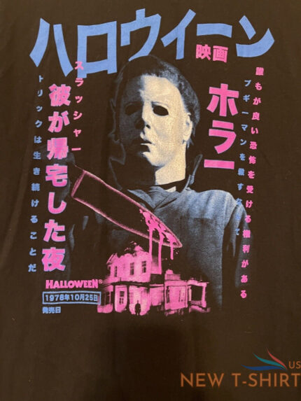 halloween horror michael myers japanese writing men s black t shirt size med 1.jpg