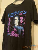 halloween horror michael myers japanese writing men s black t shirt size med 3.jpg