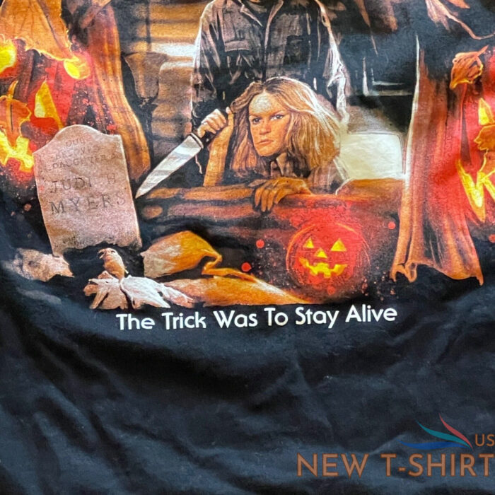 halloween john carpenters mens large trick is to stay alive black tshirt terror 2.jpg