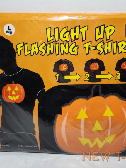 halloween light up flashing pumpkin t shirt size large l 8 patterns 0.jpg