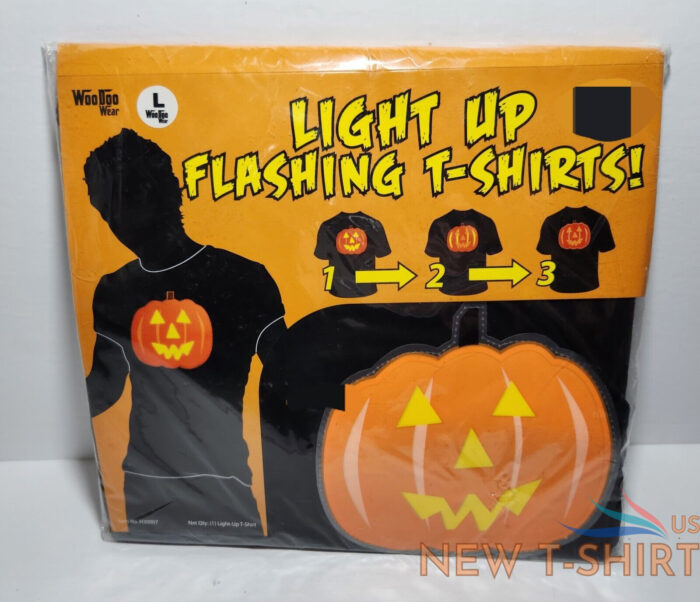 halloween light up flashing pumpkin t shirt size large l 8 patterns 0.jpg