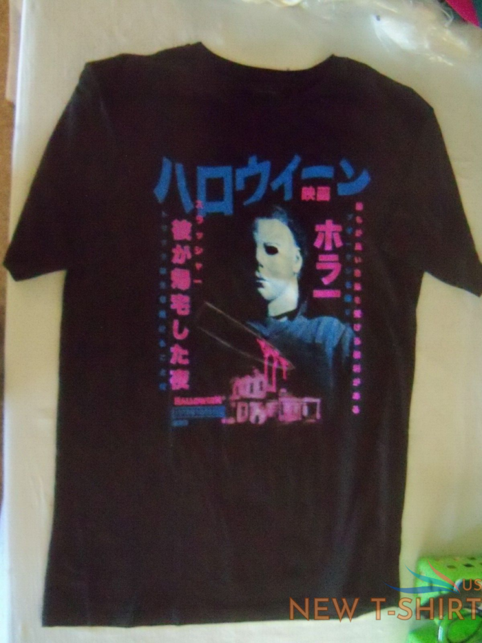 halloween michael myers japanese movie postert shirt nwot men s large 1.png