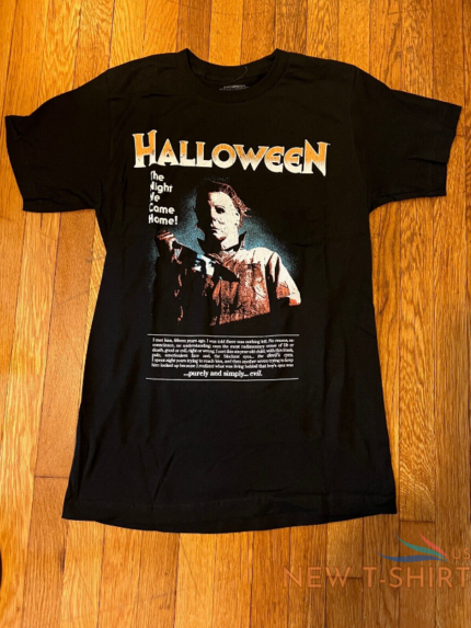 halloween michael myers t shirt shirt the night he came home horror black new 0.png
