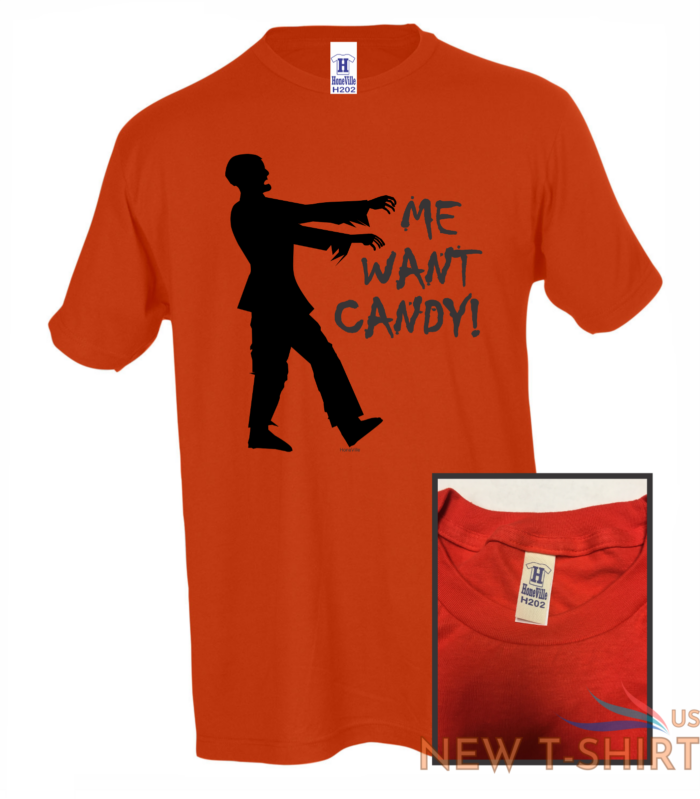 halloween monster zombie me want candy honeville orange t shirt 0.png