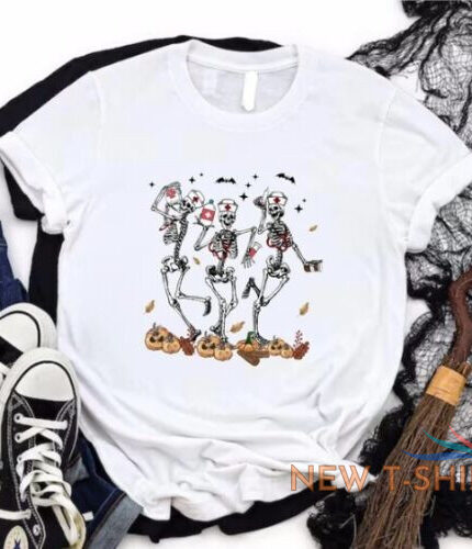 halloween nurse dancing skeleton t shirt 0.jpg